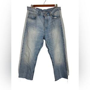 GUC Zara TRF IX'D Makers Light Wash‎ High Rise Button Fly Cropped Jeans 8